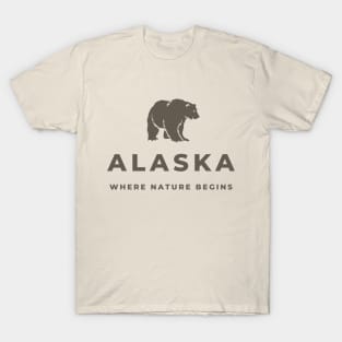 Alaska where nature begins T-Shirt